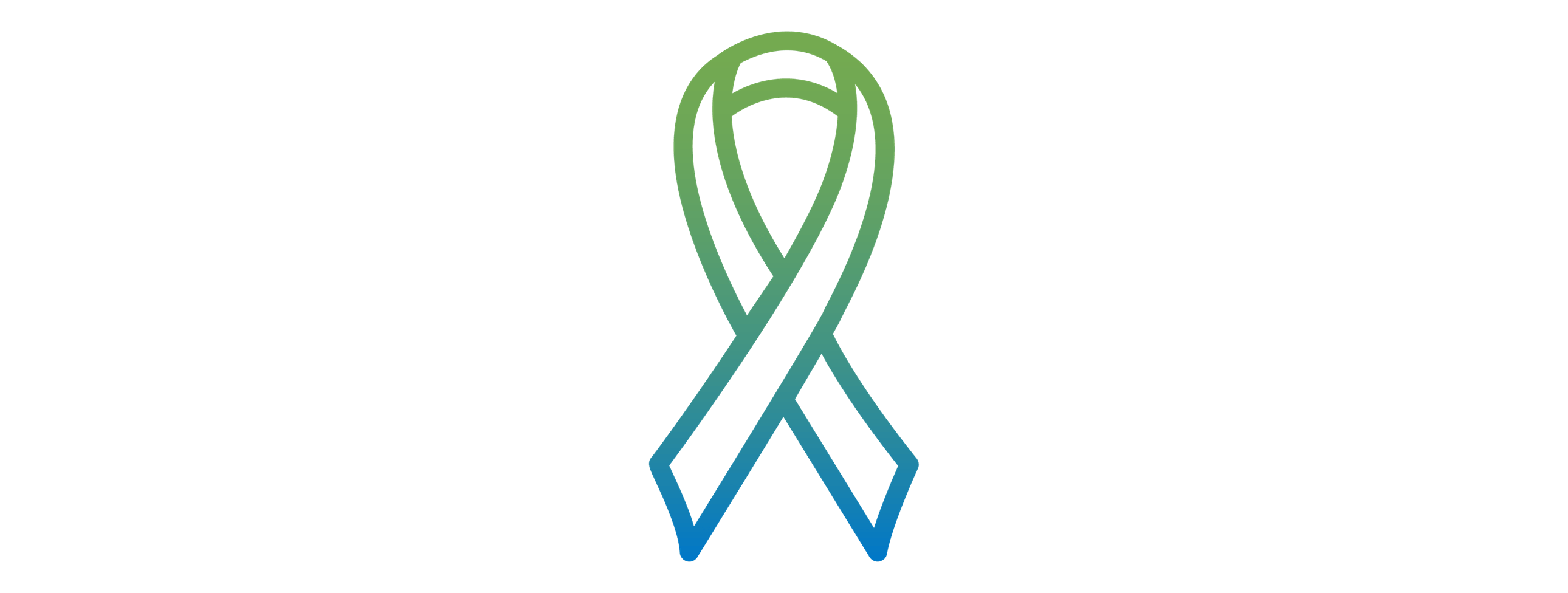 cancer awareness ribbon icon for oncology