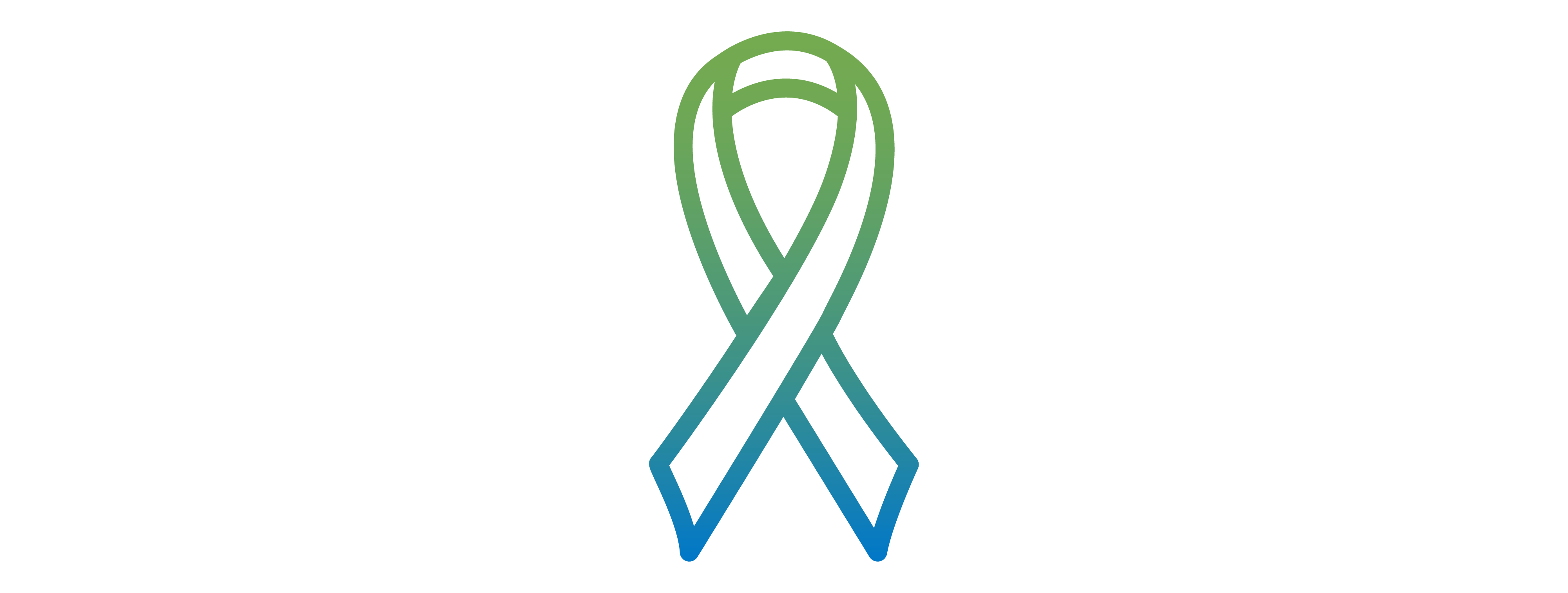 cancer awareness ribbon icon for oncology